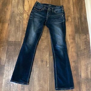 “Elyse” Silver jeans W 25/ L 31 “Mid Slim Boot”
